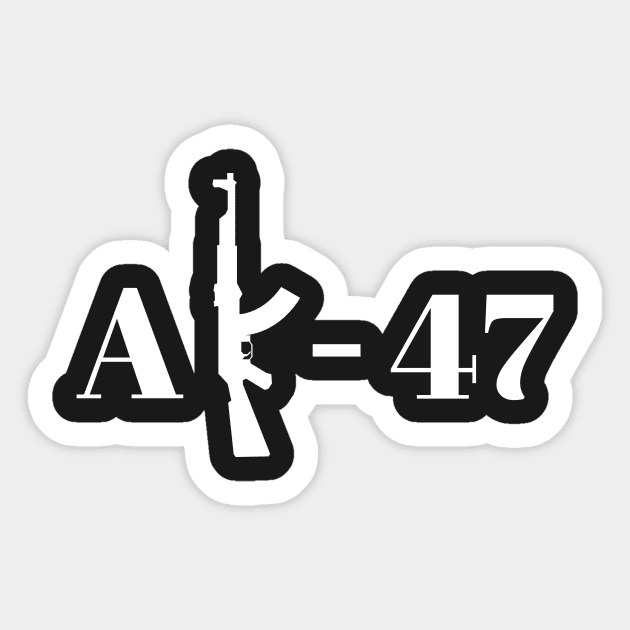 Minimalist AK-47 Sticker by BatGuano Designs